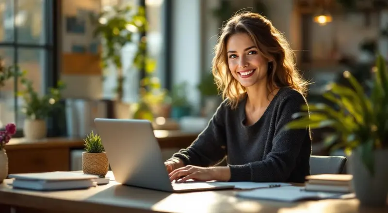 Erwachsene Person lernt am Laptop für eine neue Ausbildung