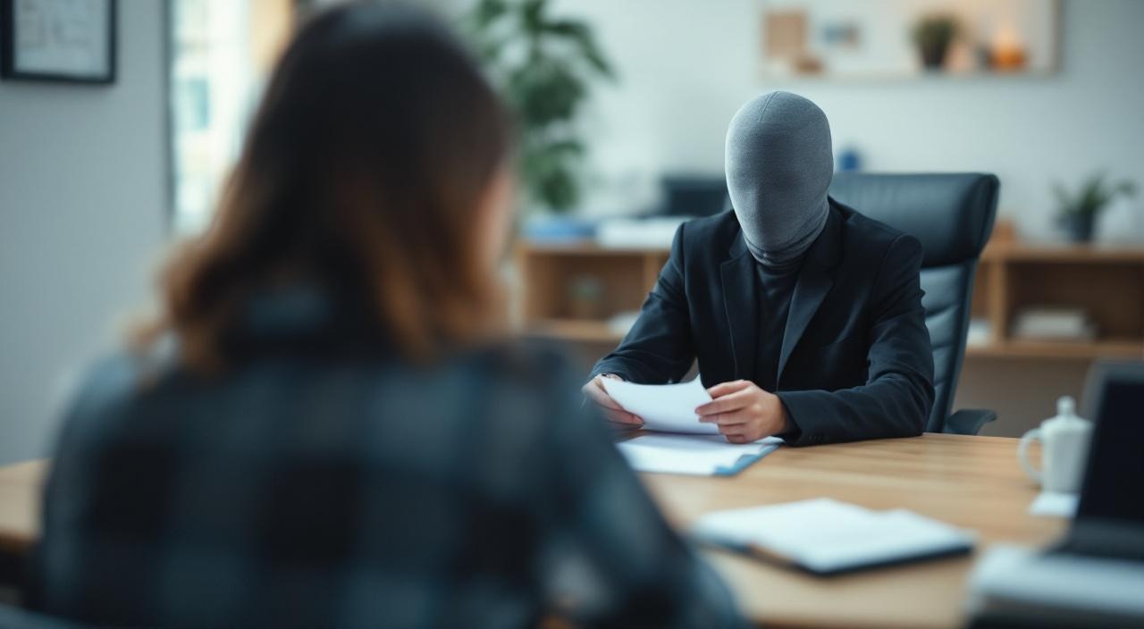 Beratungssituation in Beratungsbüro, Personen von hinten und unscharf