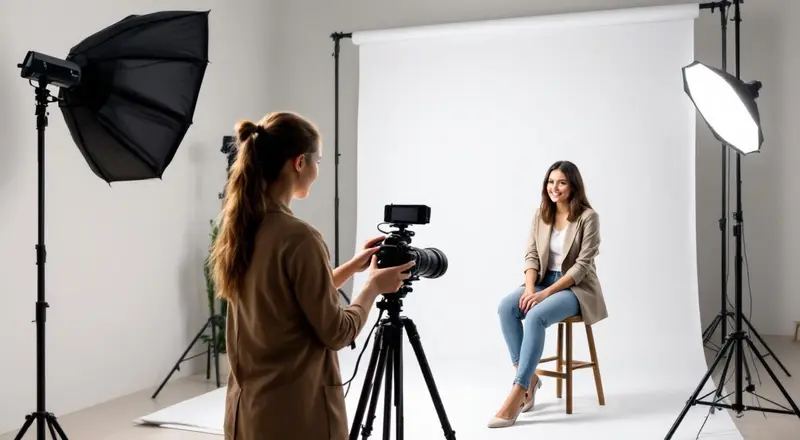 Professionelles Bewerbungsfoto 2026 im Fotostudio mit Softbox-Beleuchtung