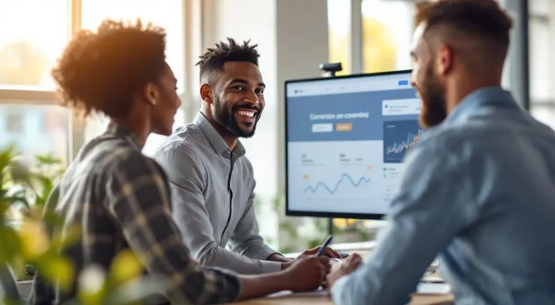 Bildschirm mit Conversion Optimierung Dashboard und Grafiken