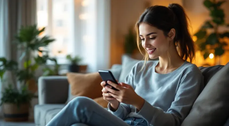 Smartphone-Bildschirm zeigt eine WhatsApp-Nachricht mit geteiltem Link