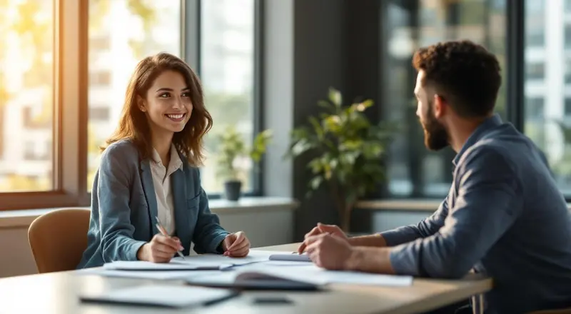 Beratungsgespräch im Jobcenter zwischen Beraterin und Arbeitssuchender