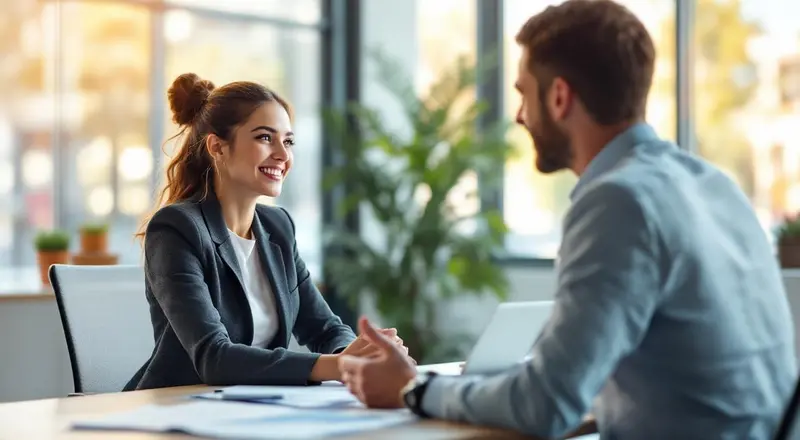Person bereitet sich mit Notizen auf ein Gehaltsgespräch vor
