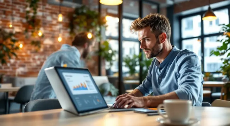 Frau arbeitet am Laptop an einer Online-Marketing-Kampagne