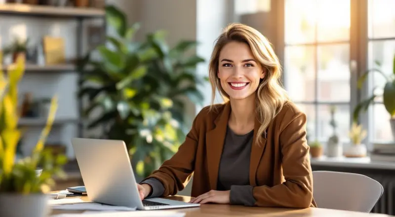 Digitalisierungsmanager arbeitet am Laptop mit Diagrammen und Prozessabläufen