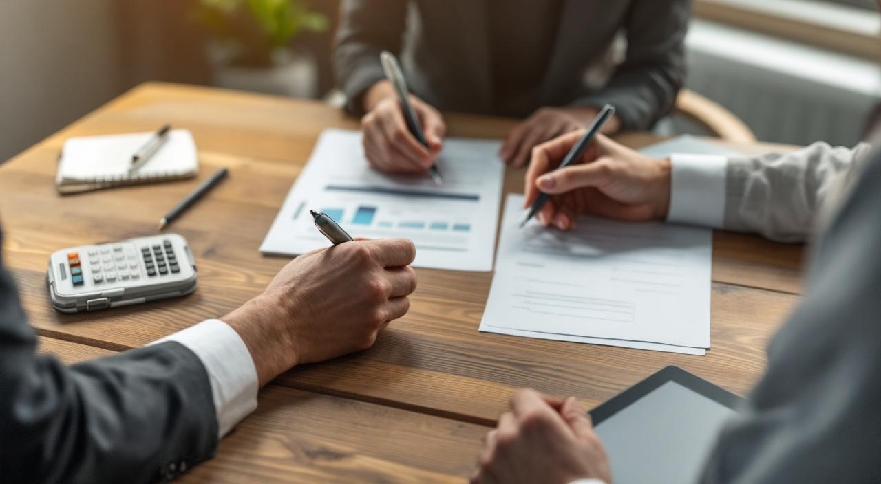 Steuerberater zeigt Mandanten KI-gestützte Buchhaltung am Bildschirm