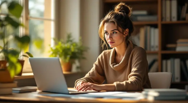 Person am Laptop bei einer Online-Weiterbildung für den IT-Quereinstieg