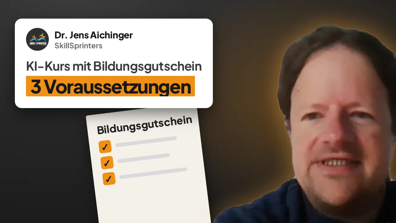 Vorschaubild zum Video: KI-Weiterbildung mit Bildungsgutschein 2026: Wer bekommt sie?